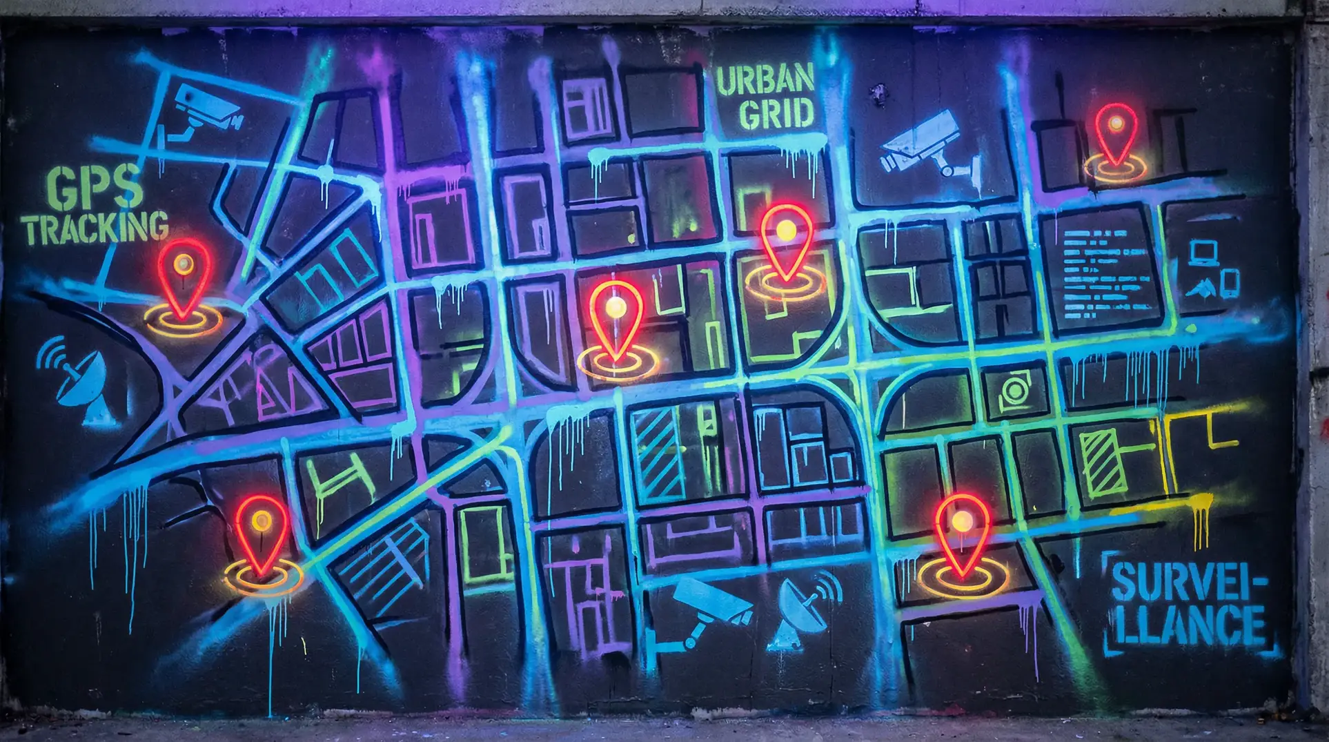 娇吟公车系500章 狗仔追踪地图 - 城市涂鸦风格